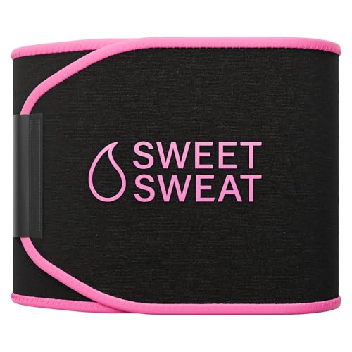 Sports Research Sweet Sweat Waist Trimmer (Core Series) - Premium Sweat Enhancing Fitness Band for Women & Men