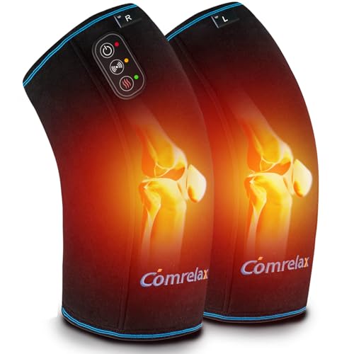 Knee Massager with Heat & Vibration, Heating Pad for Knee Pain Relief, Heating Pad for Leg Pain, Leg Massager, 3 Vibration...