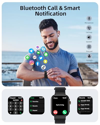 Parsonver Built-in GPS Smart Watch for Men Women with Bluetooth Calling, GPS Fitness Activity Tracker 100+ Sport Modes, He...