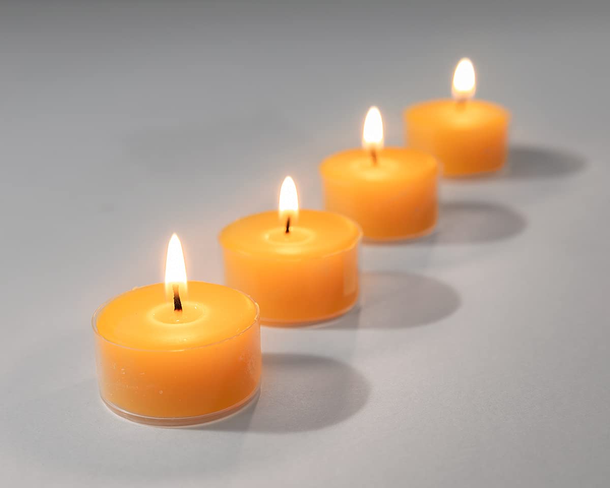 B The Beeswax Co Tea Light Candles - Natural Honey Scented - Set of 6 - Eco-Friendly Beeswax - Model WCTL6