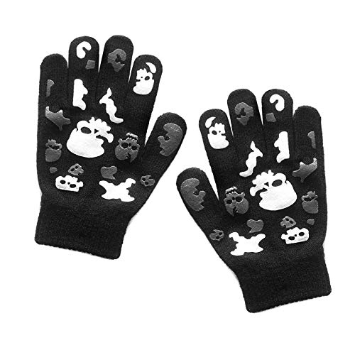 Evridwear Kids Winter Gloves,3 Pairs Knit Warm Stretch Gripper Children Magic Glove for Boys Girls 4-14 Years