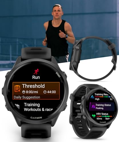 Garmin Forerunner 570 47mm Advanced GPS Running & Triathlon Smartwatch, AMOLED Display, Training & Recovery, Slate Gray Al...
