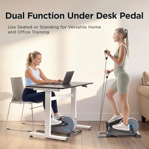 JLL Smart Mini Elliptical – Low-Impact Cardio, Quiet Magnetic Resistance (8 Levels), Compact for Home or Office, LCD Displ...