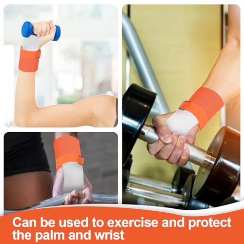 heqxwl 2PCS Gymnastics Hand Grips Gloves Wristbands, Gymnastic Hand Grips Gymnastic Bar Palm Protection and Wrist Support ...