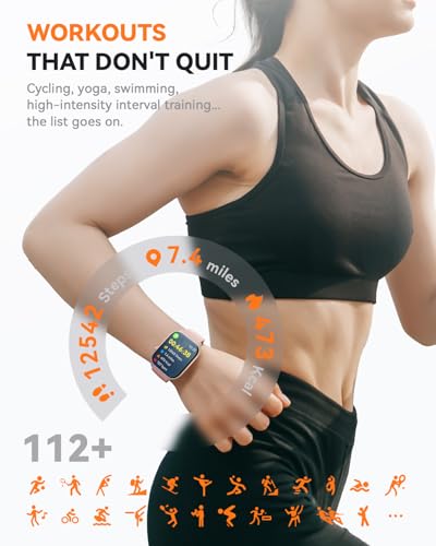 Smart Watches for Women Men, Fitness Tracker Watch with 110 Sports Modes, Step Counter/Sleep Monitor/Pedometer, IP68 Water...