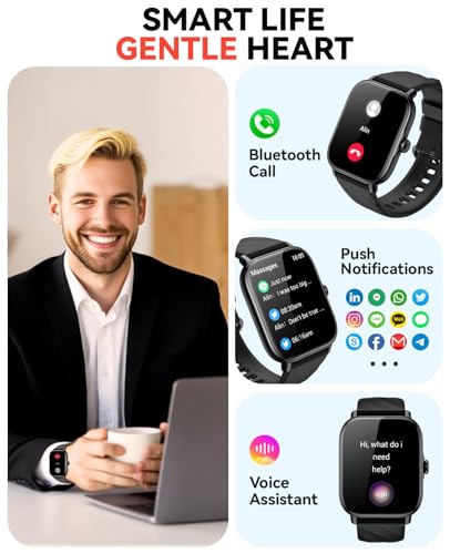Kriutefy Fitness Tracker Smart Watches for Men Women with Step Counter, Sleep Calorie Monitor, Pedometer, IP68 Waterproof,...