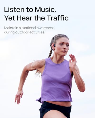 SHOKZ OpenRun Pro-Bone Conduction Headphones, Open-Ear Bluetooth Wireless Sport Headphones for Running and Workout, Sweat ...