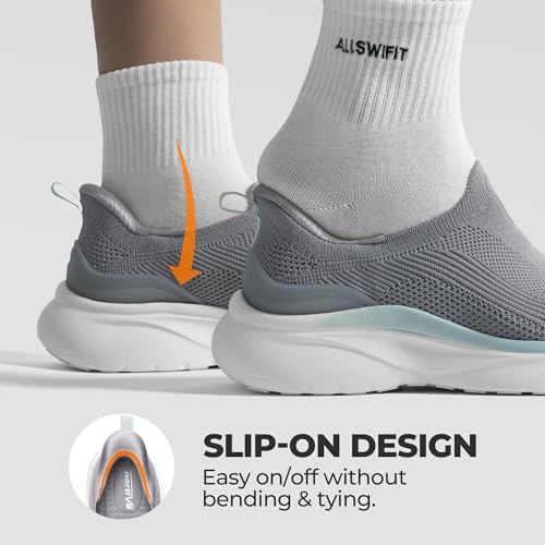 NORTIV 8 Women's Slip on Walking Shoes Hands Free Non-Slip Lightweight Gym Workout Casual Comfort Breathable Running Tenni...