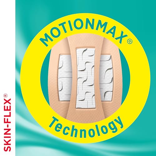BAND-AID Brand Skin-Flex Adhesive Bandages for First Aid and Wound Care of Minor Cuts and Scrapes & Burns, Flexible Steril...