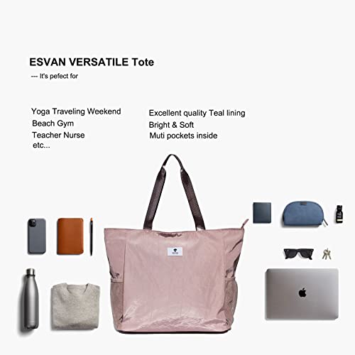 ESVAN Yoga Mat Bag Yoga Tote Carrier Shoulder Bag Carryall Tote for Office,Yoga,Pilates,Travel,Beach and Gym