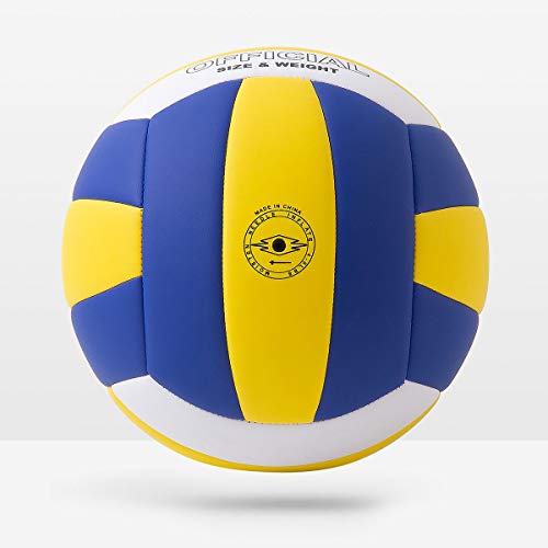 Runleaps Volleyball, Waterproof Indoor Outdoor Volleyball for Beach Game Gym Training (Official Size 5)