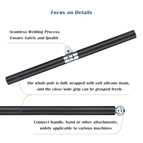 Prebene LAT Pull Down Bar, Dual Hook Bar Cable Attachment, Heavy Duty Gym Bar for Cable Machine, Suit for Resistance Band ...