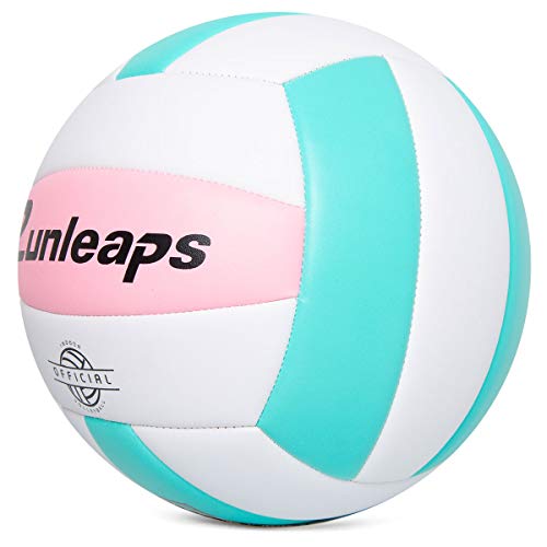 Runleaps Volleyball, Waterproof Indoor Outdoor Volleyball for Beach Game Gym Training (Official Size 5)