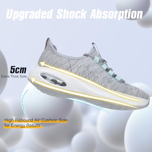 Rollstep Wide Toe Box Shoes Women Extra Wide Width Sneakers Air Cushion Road Running Shoes Ultra Light Tennis Gym Workout ...