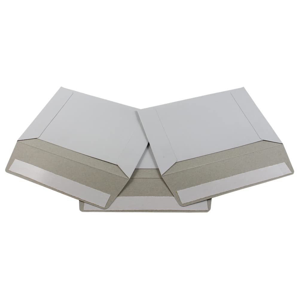 30 EcoSwift 6.5 x 4.5 Rigid Photo Mailers Stay Flats White Cardboard Self Seal Envelopes