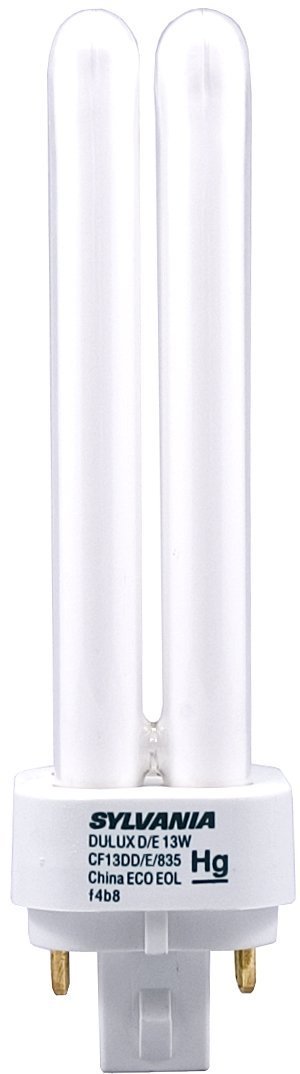 Sylvania (10 Pack) 20671 Cf13Dd/E/835/Eco 13-Watt 3500K 4-Pin Double Tube Compact Fluorescent Lamp  1 Count (Pack Of 1)