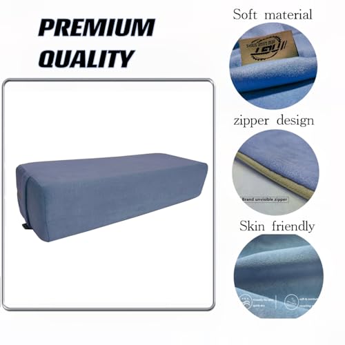 NGT new guide steps Yoga Bolster Pillow for Meditation and Support - Rectangular Yoga Cushion Foam Wedges Washable Suede P...
