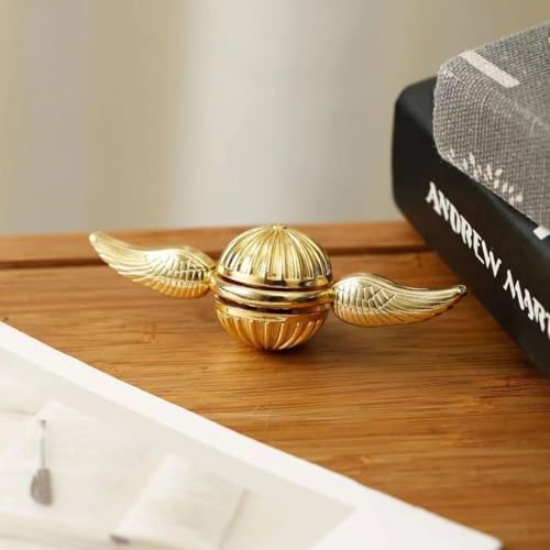 Umnodobn Gold Fidget Spinner Magic Orb Anxiety Toys Stress Relief Reducer Spin Fidgets Hand Bearing Tri Spinner Finger Spi...