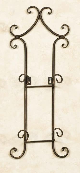 Touch of Class Regalla Petite Plate Rack - Vertical Plate Display - Hanging Plate Rack - For 6-8" dia. Plates - Antique Bronze Finish - Two-plate is 22 inches - Hardware Included