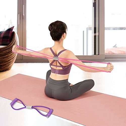 FYY Figure 8 Resistance Bands, Yoga Resistance Band Stretch Fitness Band, Pull Rope, Chest Arm and Shoulder Stretch Bands ...