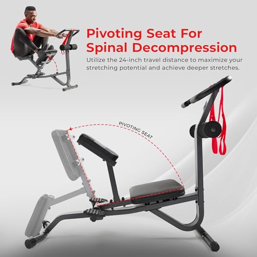 Sunny Health & Fitness Full Body Traction & Stretch Machine for Lumbar Stretching, Flexibility Training, Mobility Support,...