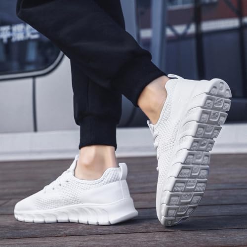 Men Running Tennis Shoes Gym Fashion Sneakers Walking Workout Shoes Athletic Slip on Breathable Mesh Comfortable Lightweig...
