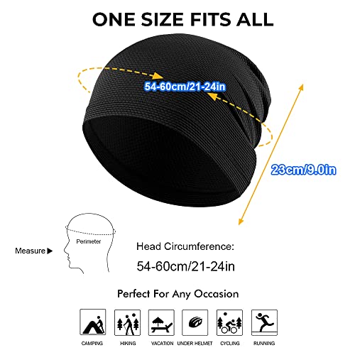 WTACTFUL 1Pack / 2 Pack Skull Caps for Men & Women - Breathable 3D Mesh Running Caps for Cycling, Gym