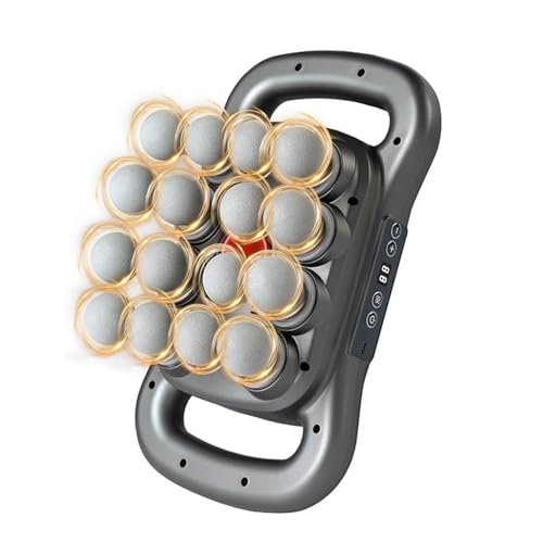 Back Massager for Relief Deep Tissue with Heat, 16 Heads Hands-Free Electric Back Massager, with 9 Modes & 9 Levels Deep T...