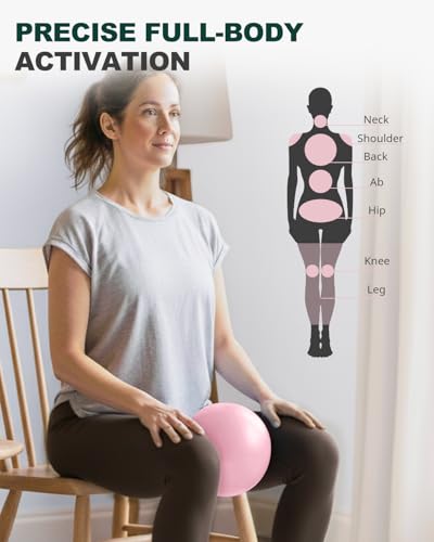 Trideer 9-Inch Pilates Ball, Small Exercise Ball for Yoga, Core Training, Physical Therapy, Balance, Stability and Stretch...