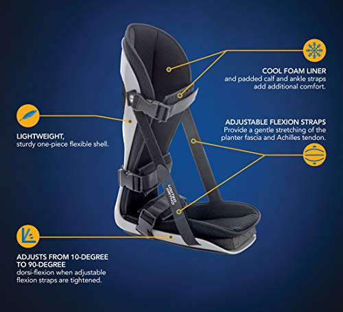 United Ortho Plantar Fasciitis Adjustable Leg Support Brace Fits Right or Left Foot for Soreness Relief, Foot Pain and Str...