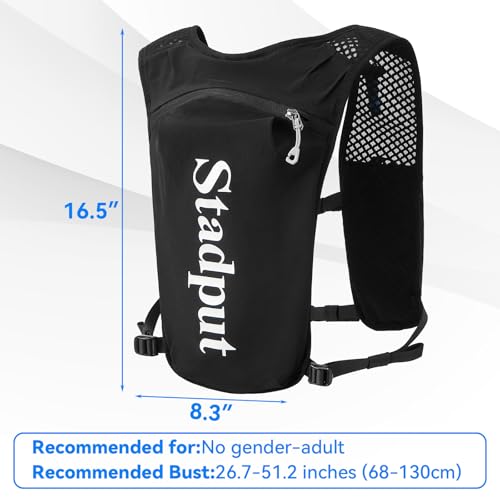 Reflective Hydration Running Vest Backpack | Lightweight 1.6L Water Bladder Bag for Trail Running, Cycling & Marathon | Pe...