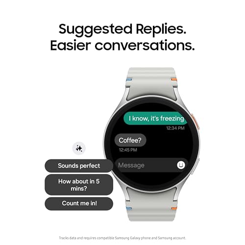Samsung Galaxy Watch 7 40mm Bluetooth AI Smartwatch w/Energy Score, Wellness Tips, Heart Rate Tracking, Sleep Monitor, Fit...