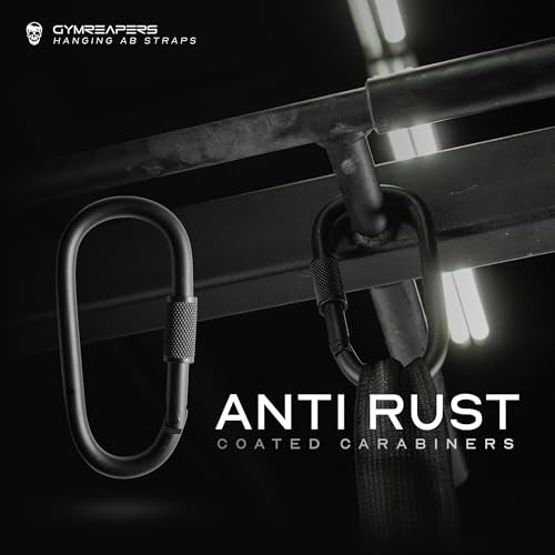 Gymreapers Hanging Ab Straps for Pull-Up Bar — Hang Bar Assist Strap & Strength Workout Exercise Equipment, Padded Adjusta...