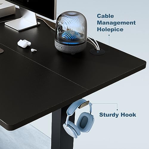 DUMOS 40 Inch Electric Standing Desk Height Adjustable, Sit to Stand Up Computer Workstations Work PC Table Home Office St...