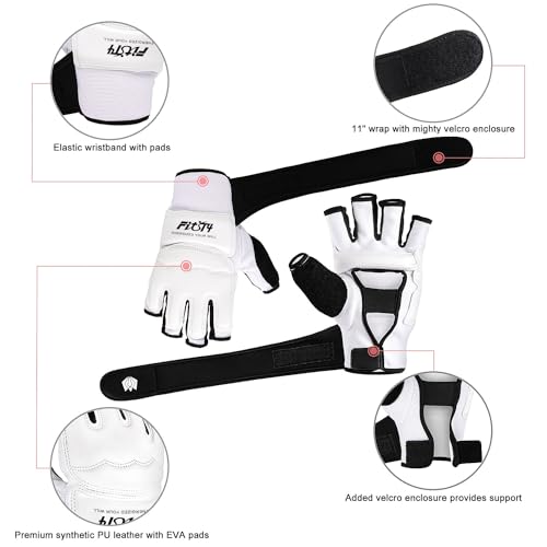 FitsT4 Sports Half Mitts MMA UFC Training Boxing Punch Bag Martial Arts Gloves