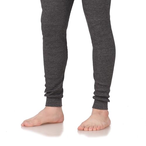 Thermal Underwear Pants for Men Long Johns Cotton Blend Base Layer Waffle Knit Bottoms Classic Cold Weather