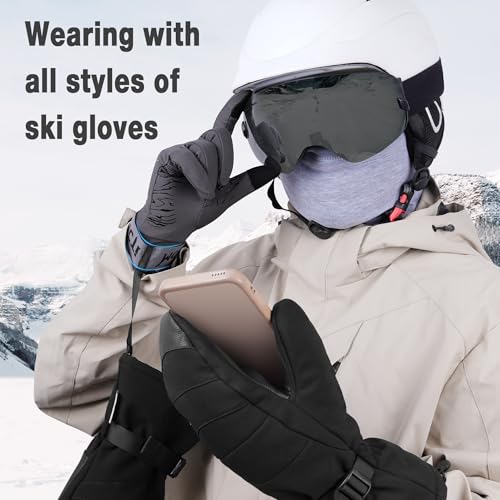 MCTi Lightweight Glove Liners for Men Women, Touch Screen Gloves with Conductive Microfiber, Palm Silicone, for Running Dr...