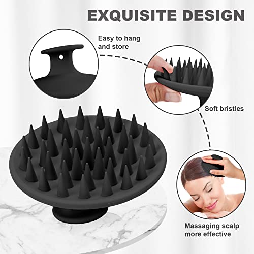 Meartchy Silicone Scalp Massager Shampoo Brush, Scalp Brush for Hair Growth & Dandruff Removal, Hair Scrubber Scalp Stimul...
