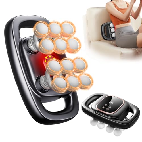 Trvtve 12-Head Massage Gun, 3 Modes, 30 Intensity Levels, Electric Deep Tissue Massager for Body Muscle Pain Relief, Valen...