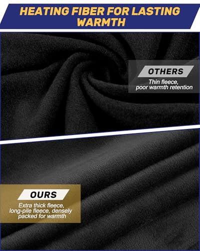 Jecery 3 Set Thermal Underwear for Men Extra Thick Fleece Lined Long Underwear Winter Base Layer Top Bottom Cold Weather