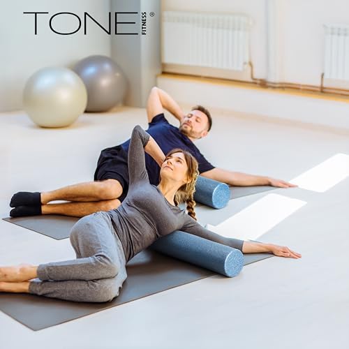 Tone Fitness High Density EPP Foam Exercise Foam Roller for Yoga, Pilates, Stretching, Massage, and Recovery | Multiple Si...