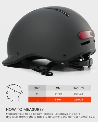 Bike Helmet for Adults with Rechargeable Rear Light, Adjustable Cycling Helmet for Men Women Youth - Safety Certified for ...