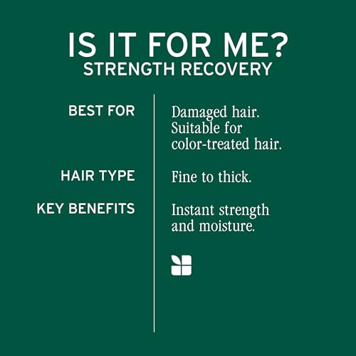 Biolage Strength Recovery Conditioner - Moisturizes & Strengthens Damaged Hair, Softness & Shine, Hydrates and Repairs Dam...