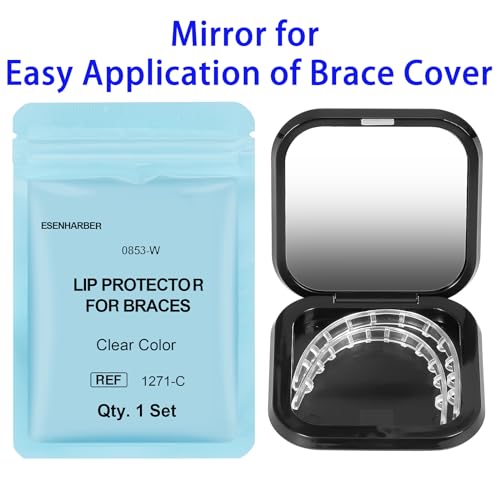 Comfort Cover for Braces - Lip Protector, Lip Cushion, Mouth Guard Clear Teeth Shield Bumper for Brackets, Aligner, Dental...