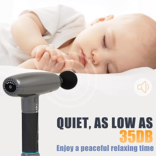 Massage Gun, Muscle Therapy Gun Handheld Deep Tissue Massager Gun with 5 Adjustable Speeds Back Massager for Athletes Reli...