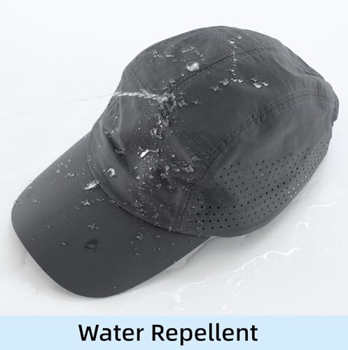 Connectyle Men's Breathable Run Hat Quick Dry Reflective Sport Cap Adjustable Lightweight Baseball Hat Unstructured Design