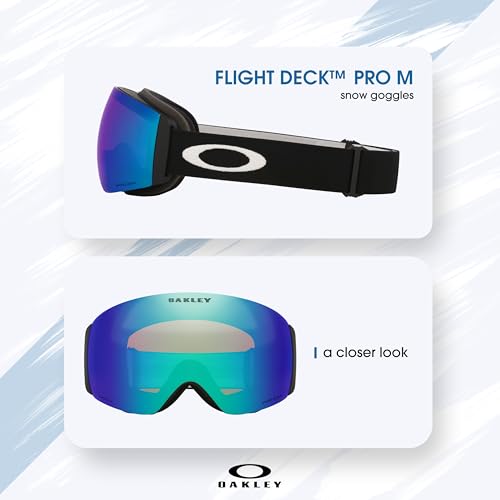 Oakley Flight Deck Pro M/L Ski Goggles For Men For Women OO7138, OO7139 + SPARE Lens Bag + BUNDLE with Care Kit