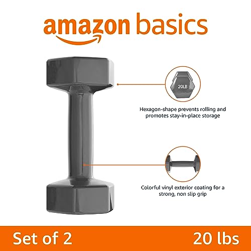 Amazon Basics Vinyl Coated Dumbbell Hand Weights