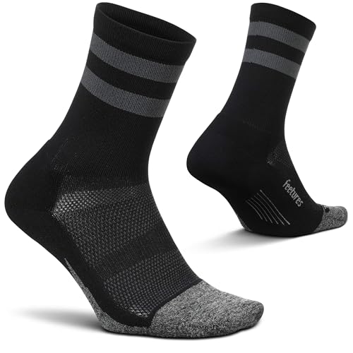 Feetures Elite Light Cushion Mini Crew Sock - Sport Sock with Targeted Compression