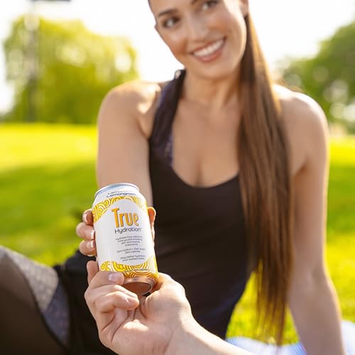 True Hydration Lemonade Lemongrass Flavored Water, 12 Pack of 12 Fl Oz Cans, Zero Sugar, Zero Sodium, Electrolyte-Enhanced...